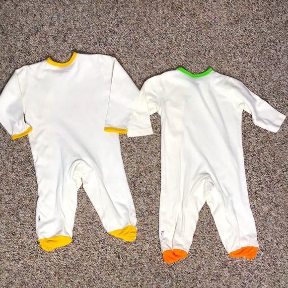 Two Babysoy One Piece Snap Footie Sleeper Pajamas Size 6-12 Months - Picture 4 of 6